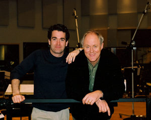 “John Lithgow and me in the recording studio.”